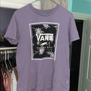 floral, pastel purple vans shirt 💜